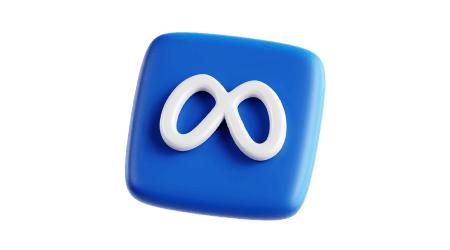 meta logo 3d